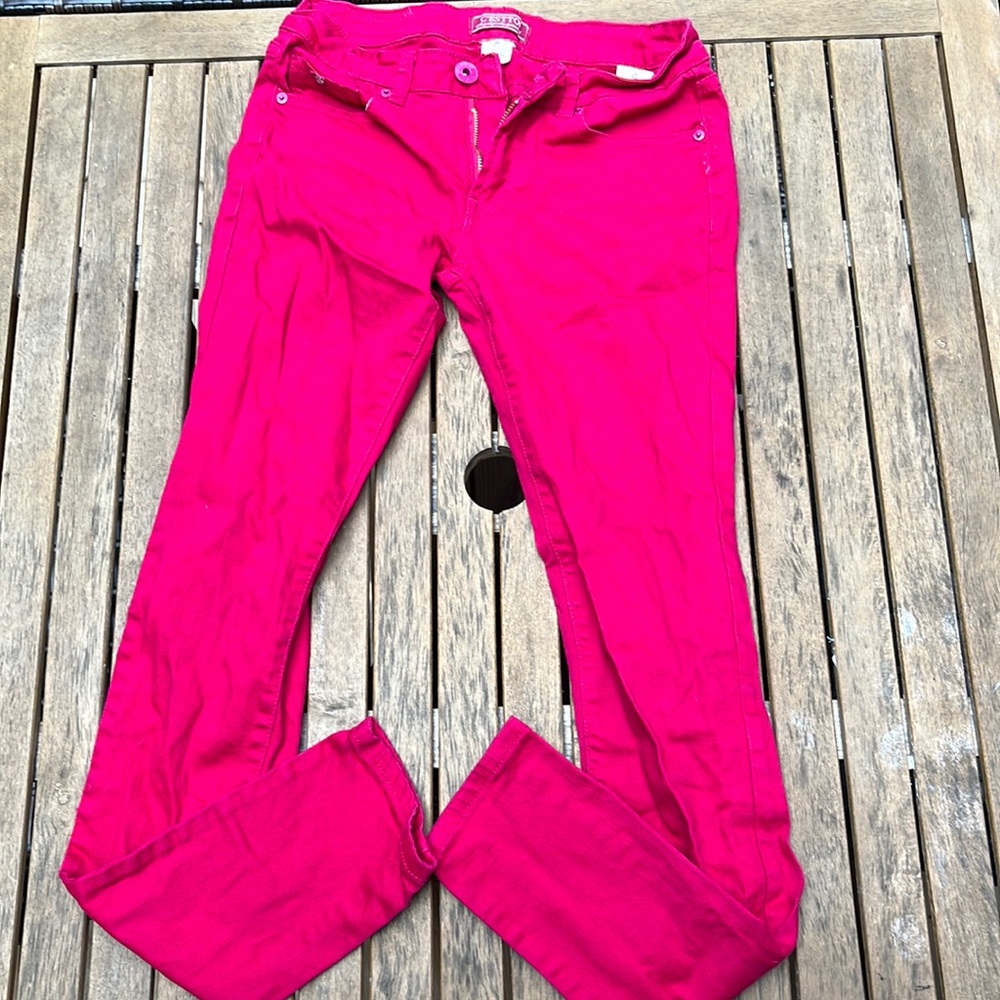 C’Esttoi Vibrant Pink Skinny Jeans